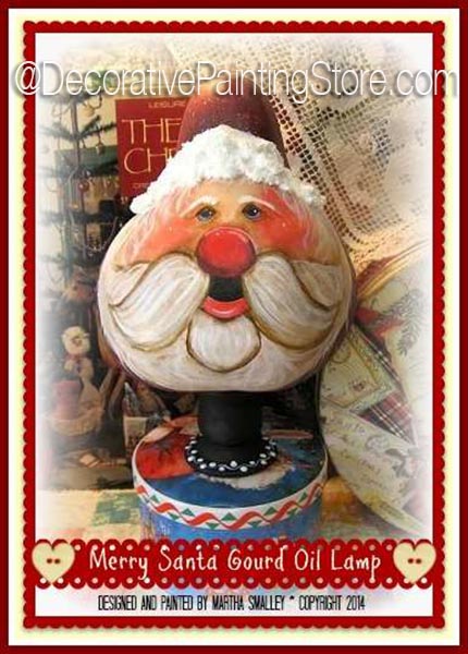 Merry Santa Gourd Oil Lamp ePattern - Martha Smalley - PDF DOWNLOAD